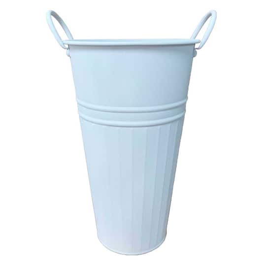 15.5" White Decorative Metal Container by Ashland®